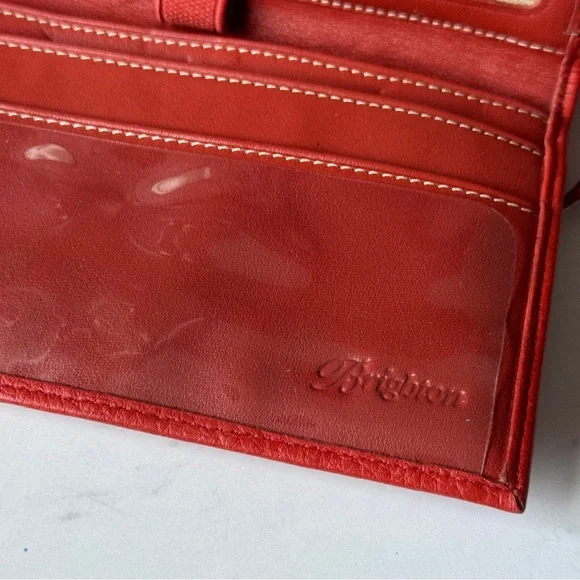 Brighton Burnt Orange Crossbody Organizer Leather Bag near perfect condition - Picture 9 of 12